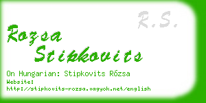 rozsa stipkovits business card