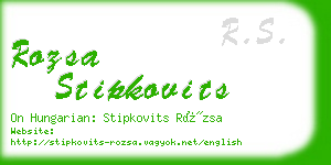 rozsa stipkovits business card